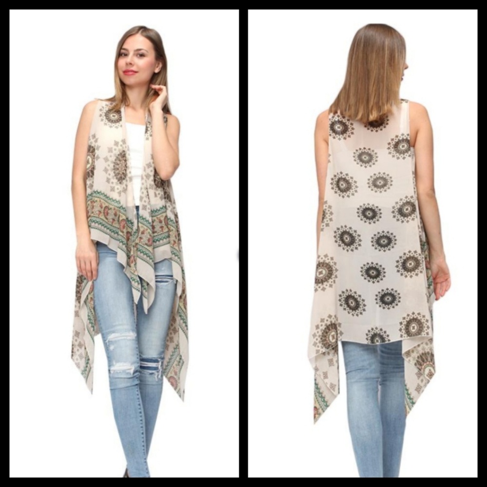 LAST ONE!!! Boho Chic Paisley Long Vest